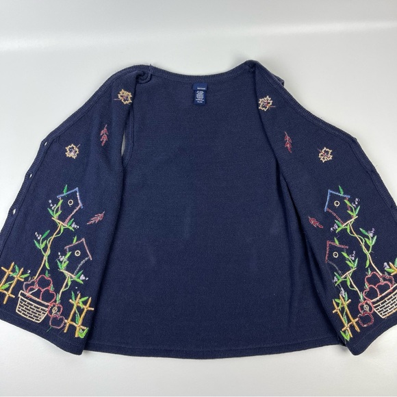 Vintage Fall Autumn Sleeveless Cardigan Sweater 90s Basic Editions Womens 2XL - Picture 9 of 14